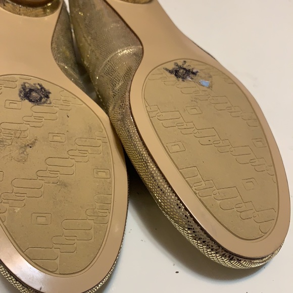 BANDOLINO GOLD Metallic Glitter BALLET FLATS SHOES SZ 6 M NEW NO BOX - Picture 6 of 10